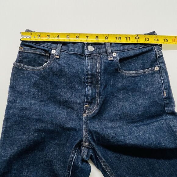 Everlane Dark Wash High Rise Straight Leg Denim Jeans Womens 28 Regular - Picture 14 of 15